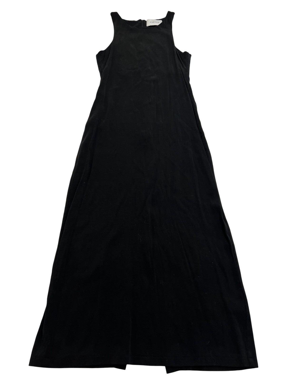 ANEMOS High Neck Dress with Back Slit in Black