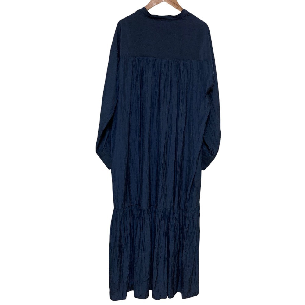 24SS JOURNAL STANDARD L’ESSAGE Decin Maxi Tiered Dress, Size F, Navy Women USED