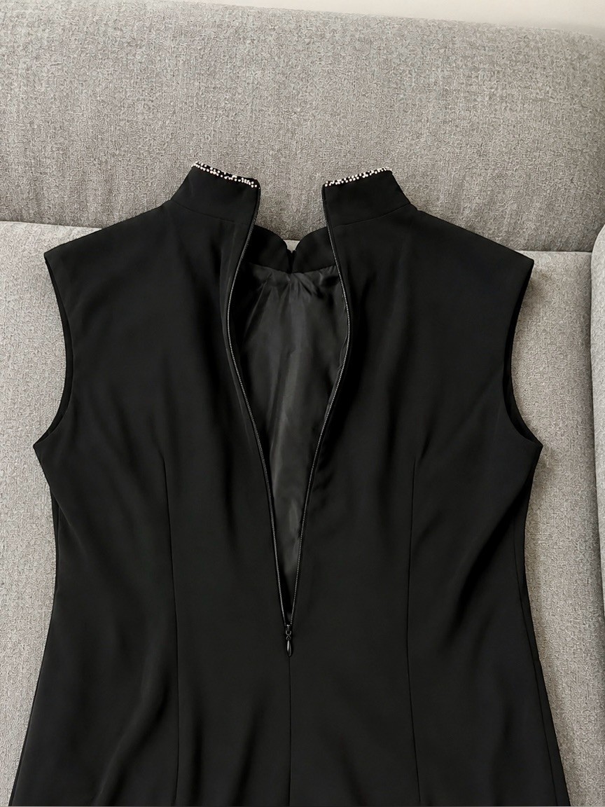 Evan-Picone Black Midi Elegant Cocktail Dress 12