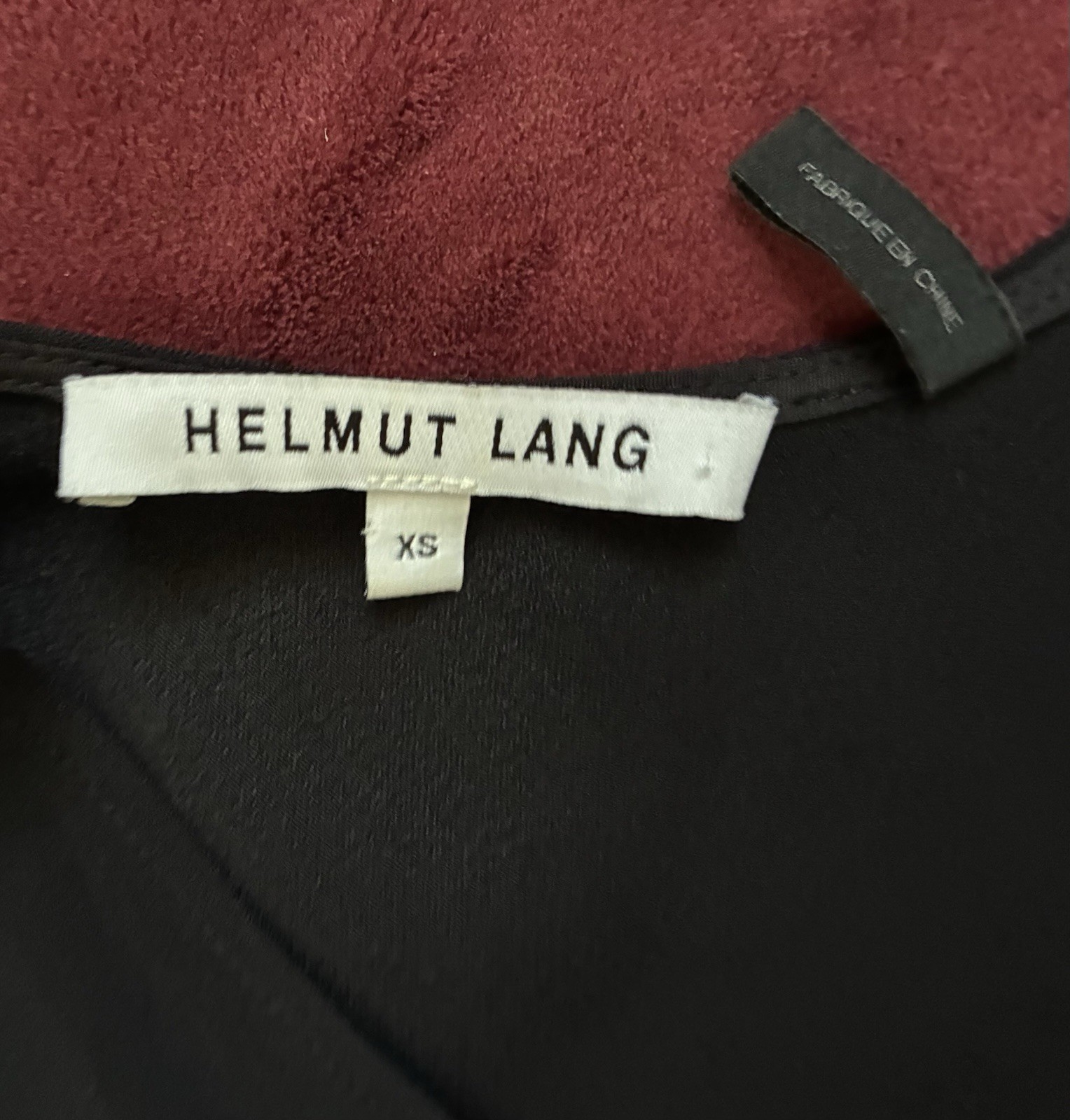 Helmut Lang Black Midi Wrap Dress Side Slits Sleeveless XS