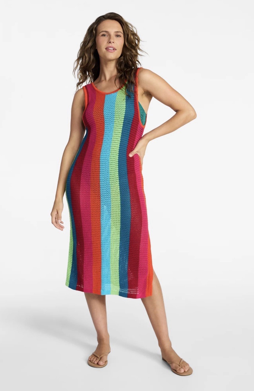 Beach Cover Up Fisherman Women’s Size Xsmall Dress Colorful Boho Fairy Preppy