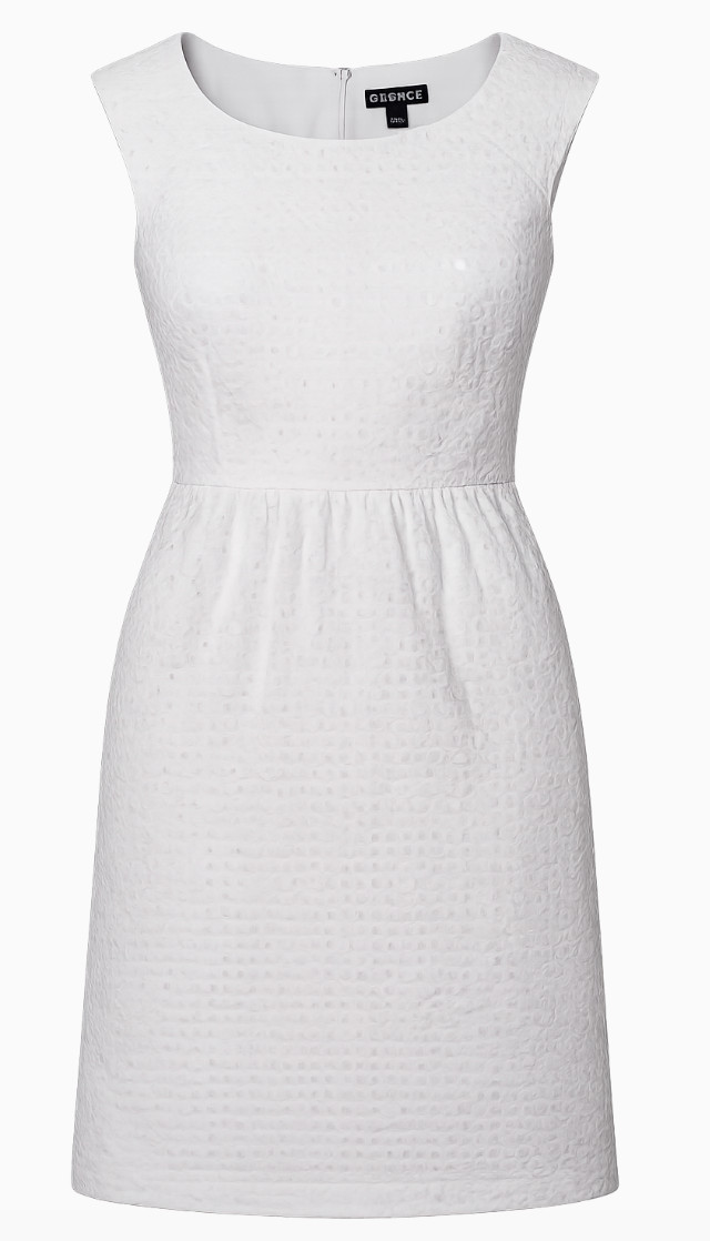 White Eyelet Dress. Size 10 A-line Summer Party Beach Coastal Resort