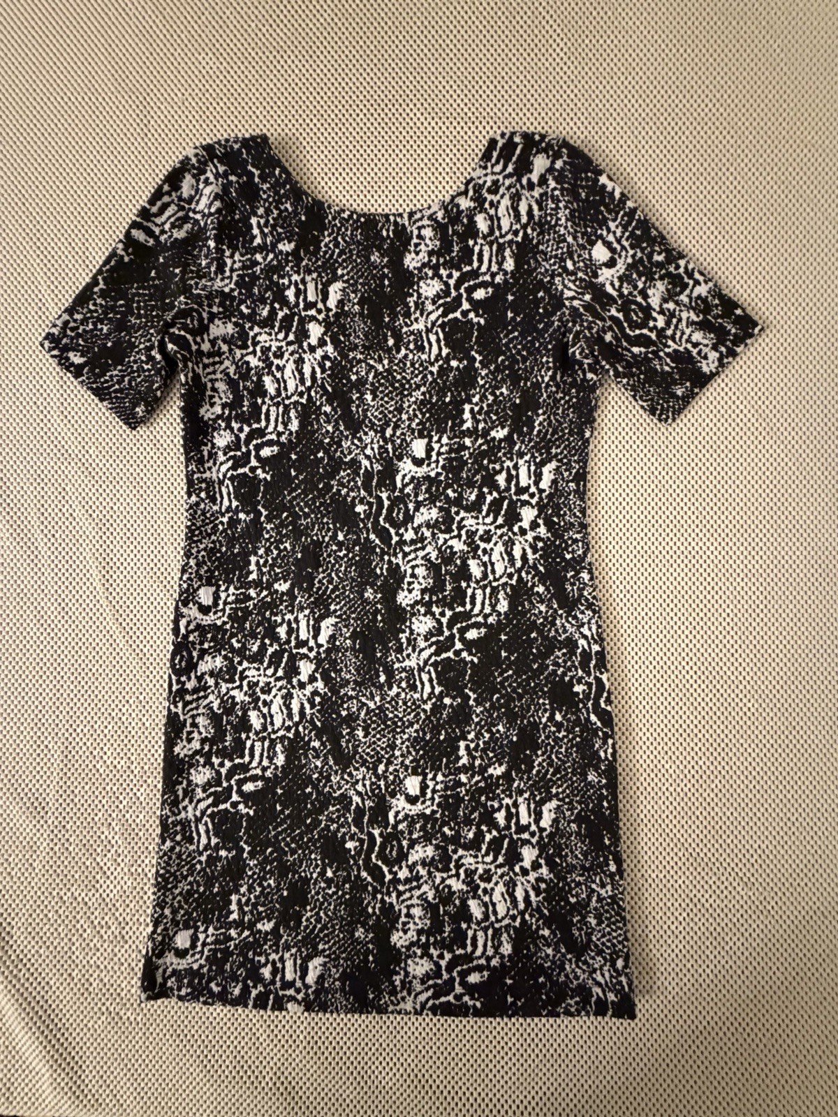 Bongo Bodycon Stretch Shift Dress Sz L/8/10 Animal Print Mini Y2K Club Cocktail