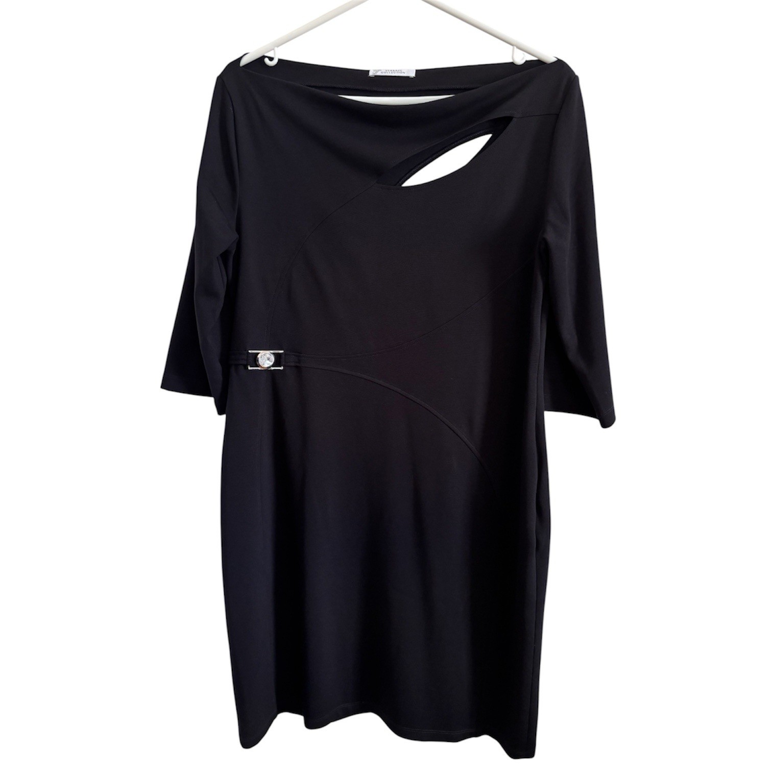 Authentic Versace Collection Medusa Black Cocktail Dress IT 50 Stretch CLG