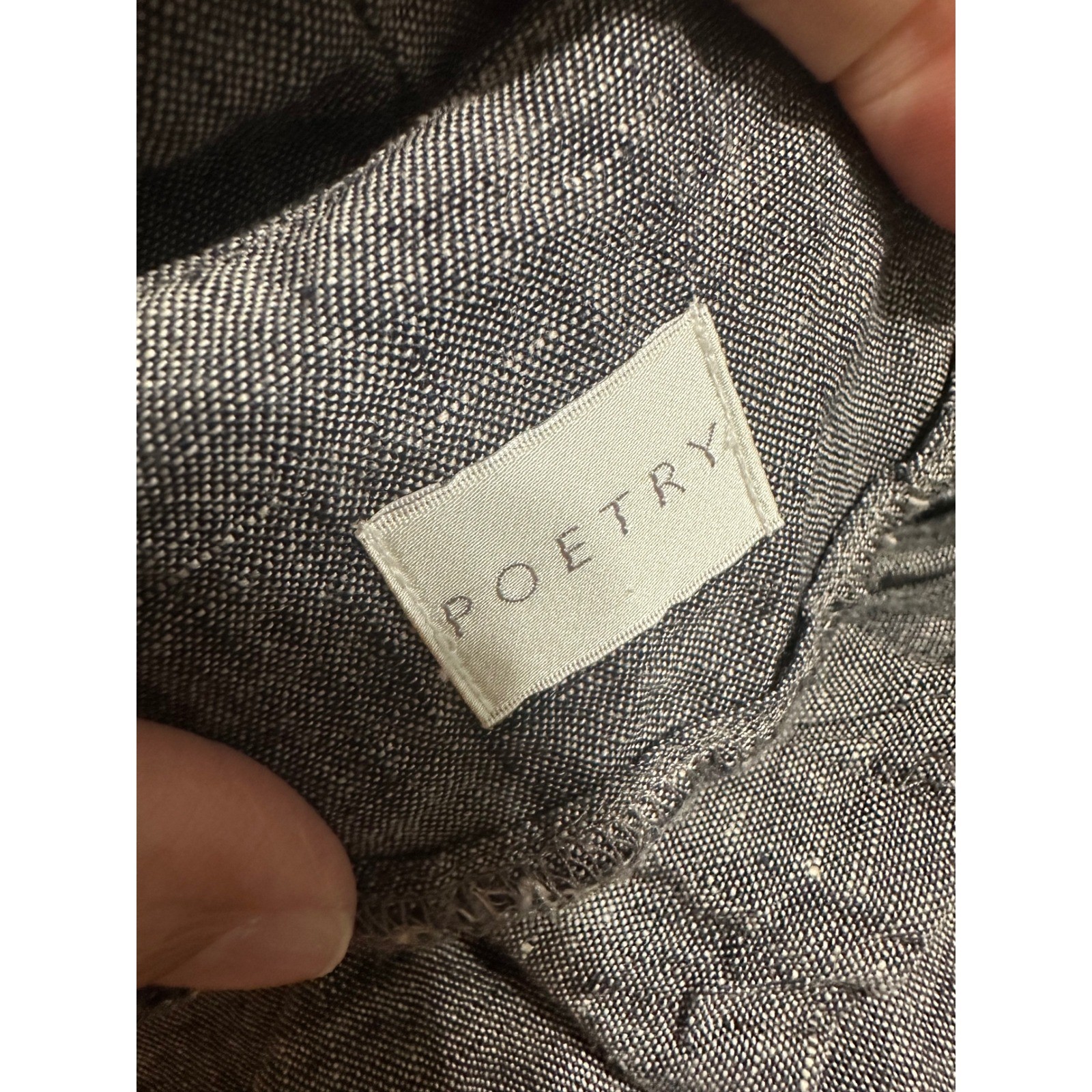 Poetry Charcoal Grey 100% Linen Oversized Caftan Maxi Dress Women US 12/14 L/XL