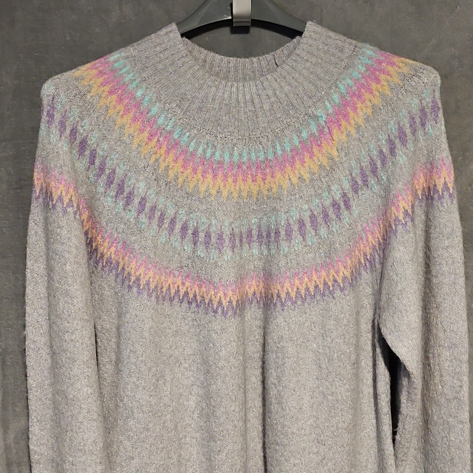 TORRID Mock Neck Sweater Dress Striped Gray Long Sleeve Women’s Size 3 / 3X