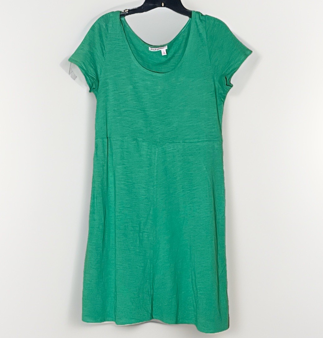 Fresh Produce Dress L Green Cotton Summer Casual Beach Travel Comfort