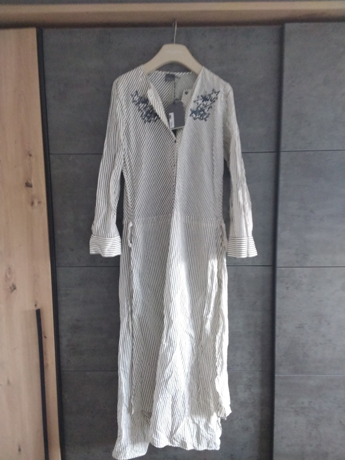 Lorena Antoniazzi long dress size 40, multi-colored, striped, cotton NP €500