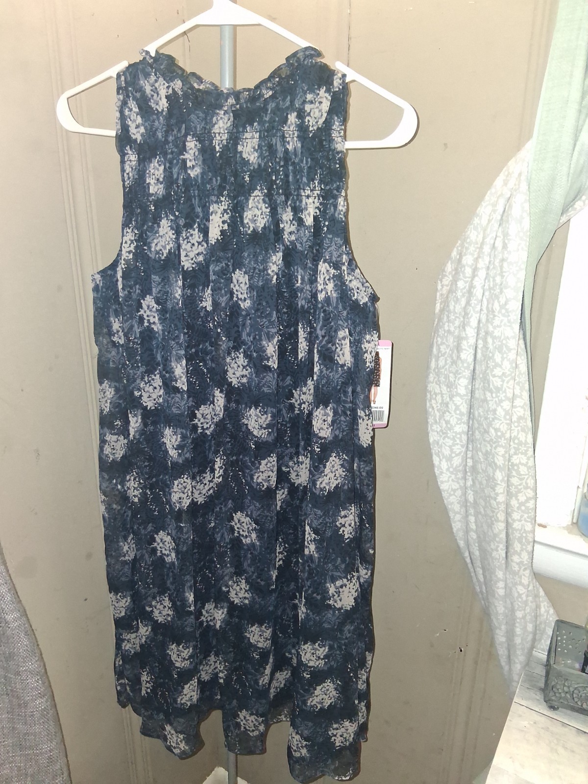 Joie Women’s S Blue/White Baltic Print Sleeveless Knee-Length Dress