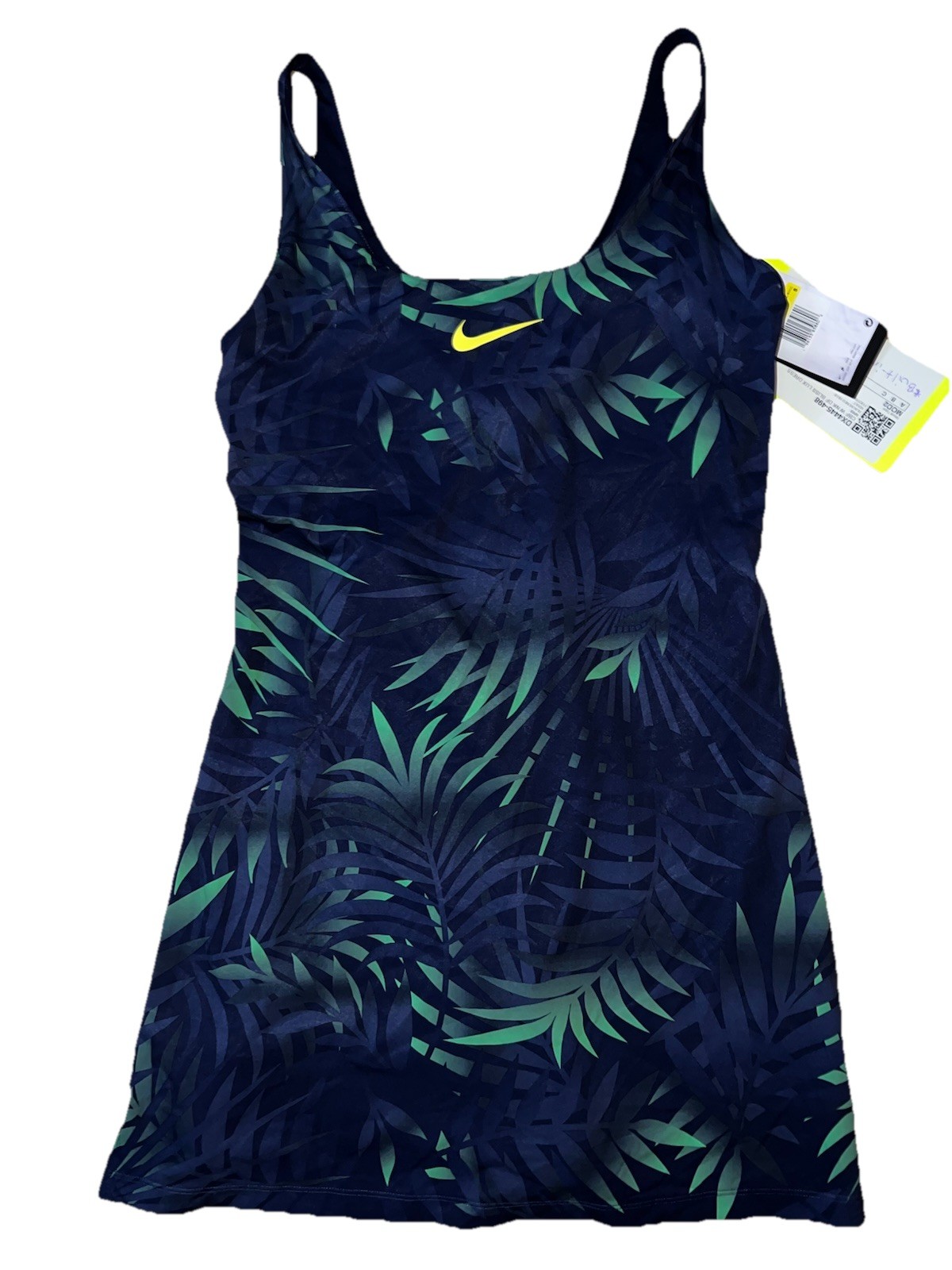 Nike Women’s Brazil CBF Training Dress NWT Small Blue Palm Print DX4445-498
