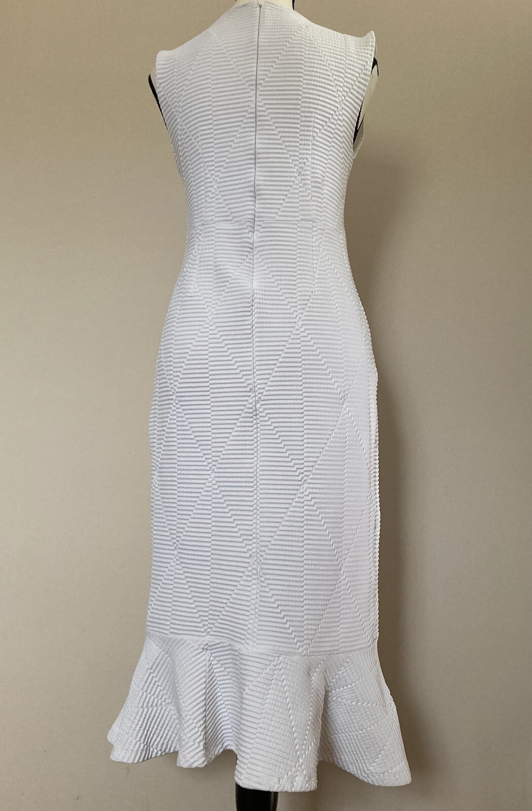 Opening Ceremony White Bodycon Textured Midi Dress Women’s Size M