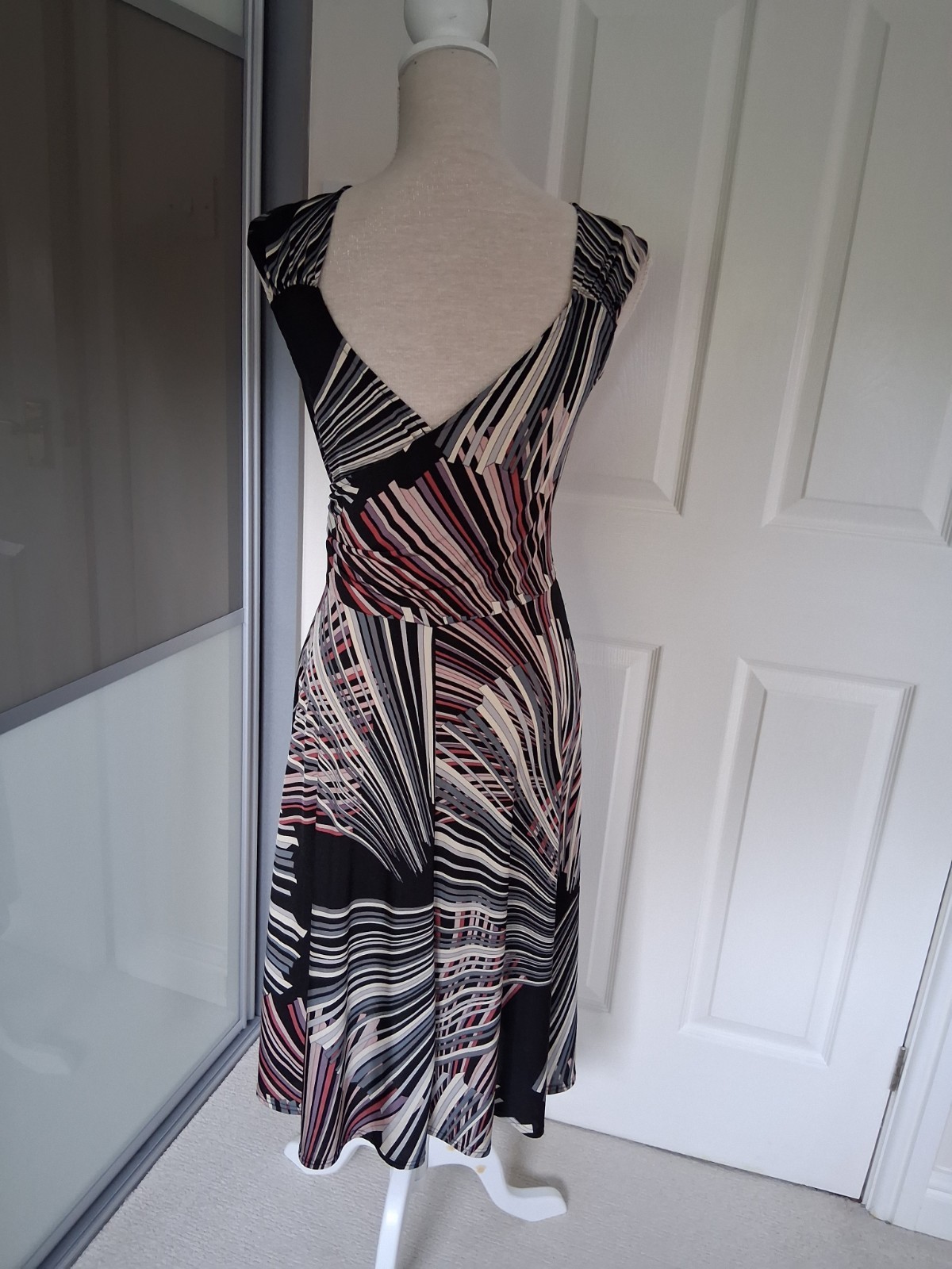Women’s Dress Size 12 by Wallis Retro Multi Stripe Colours Sleeveless