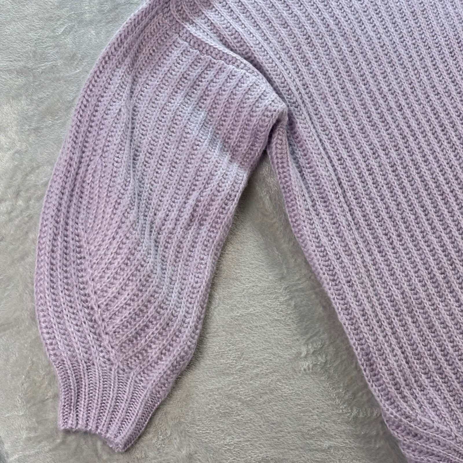 Miss Selfridge Sweater Dress Chunky Knit Lavender Purple Mock Neck US 2