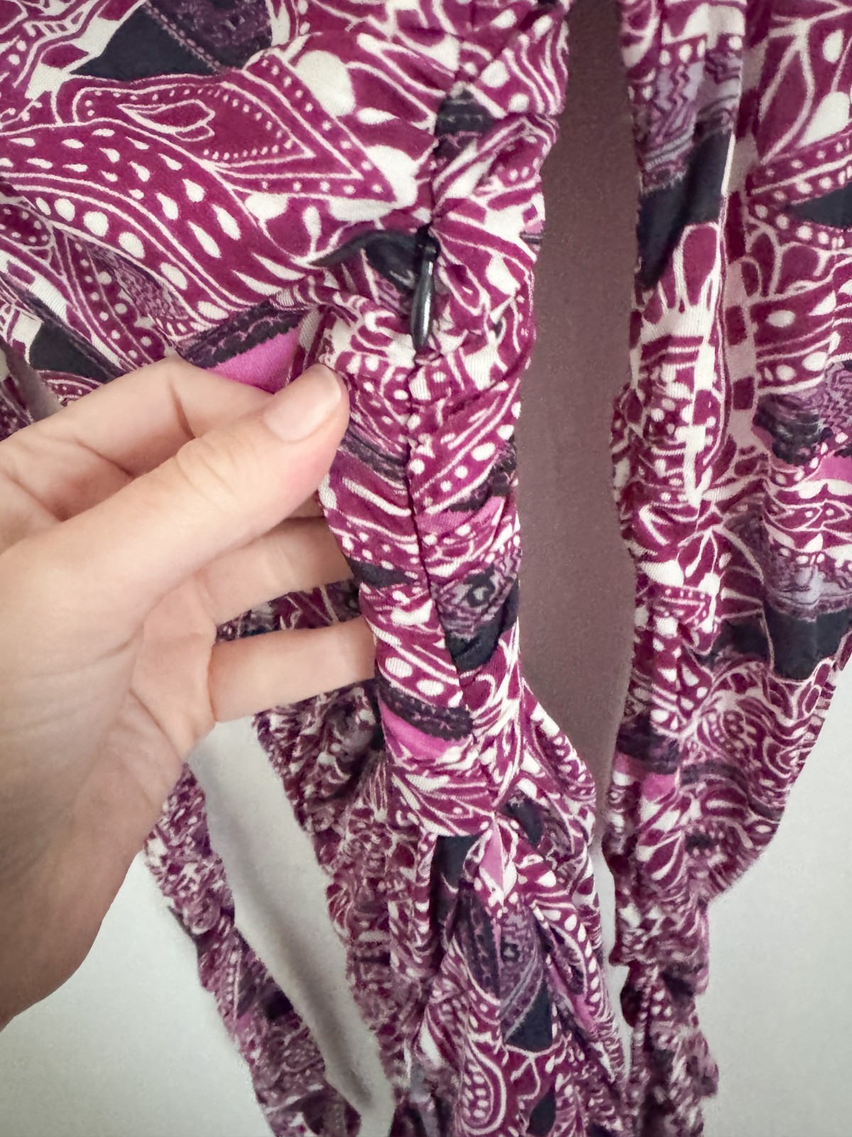 NEW Isabel Marant Ruched Magenta Paisley Jersey Dress EU 38