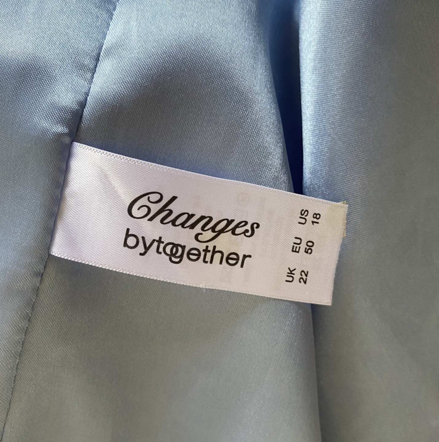 NWT Changes By Together Womens 18 Set Coat/Jacket w Dress Light Blue Formal