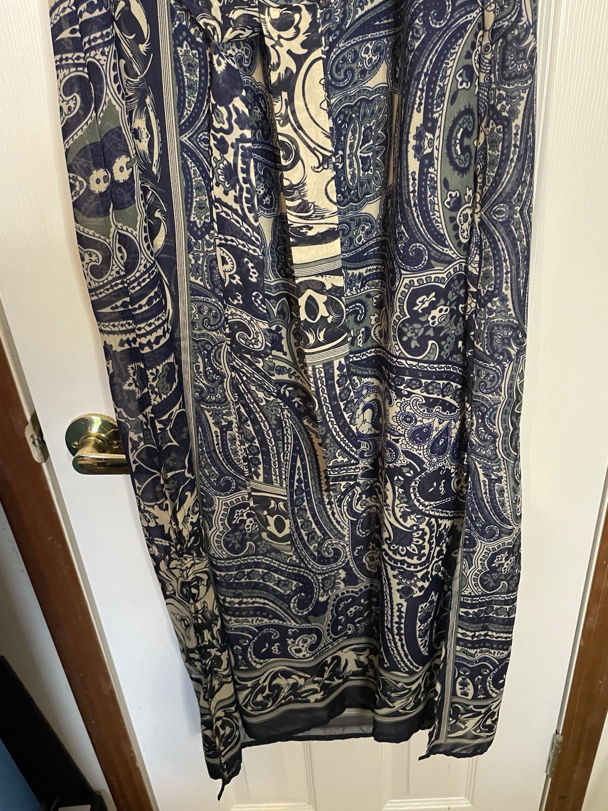 Amanda Lane Womens Navy Gray Filigree Flower Opaque Paisley Tank Maxi Dress 16
