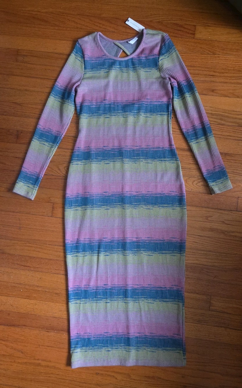 NWT Anthropologie Women’s Knit Dress Sz L, Machine Washable MSRP $118