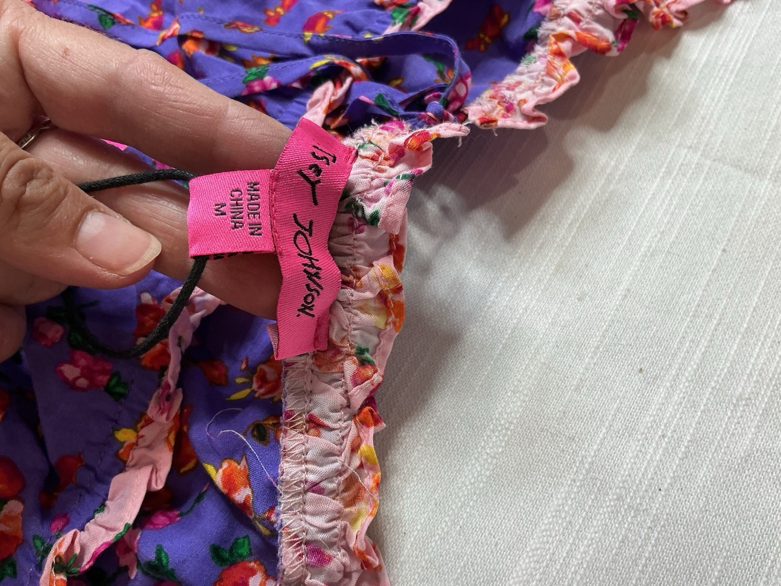BETSEY JOHNSON Floral Smock-Waisted Maxi Dress SzM, Boho Cottagecore