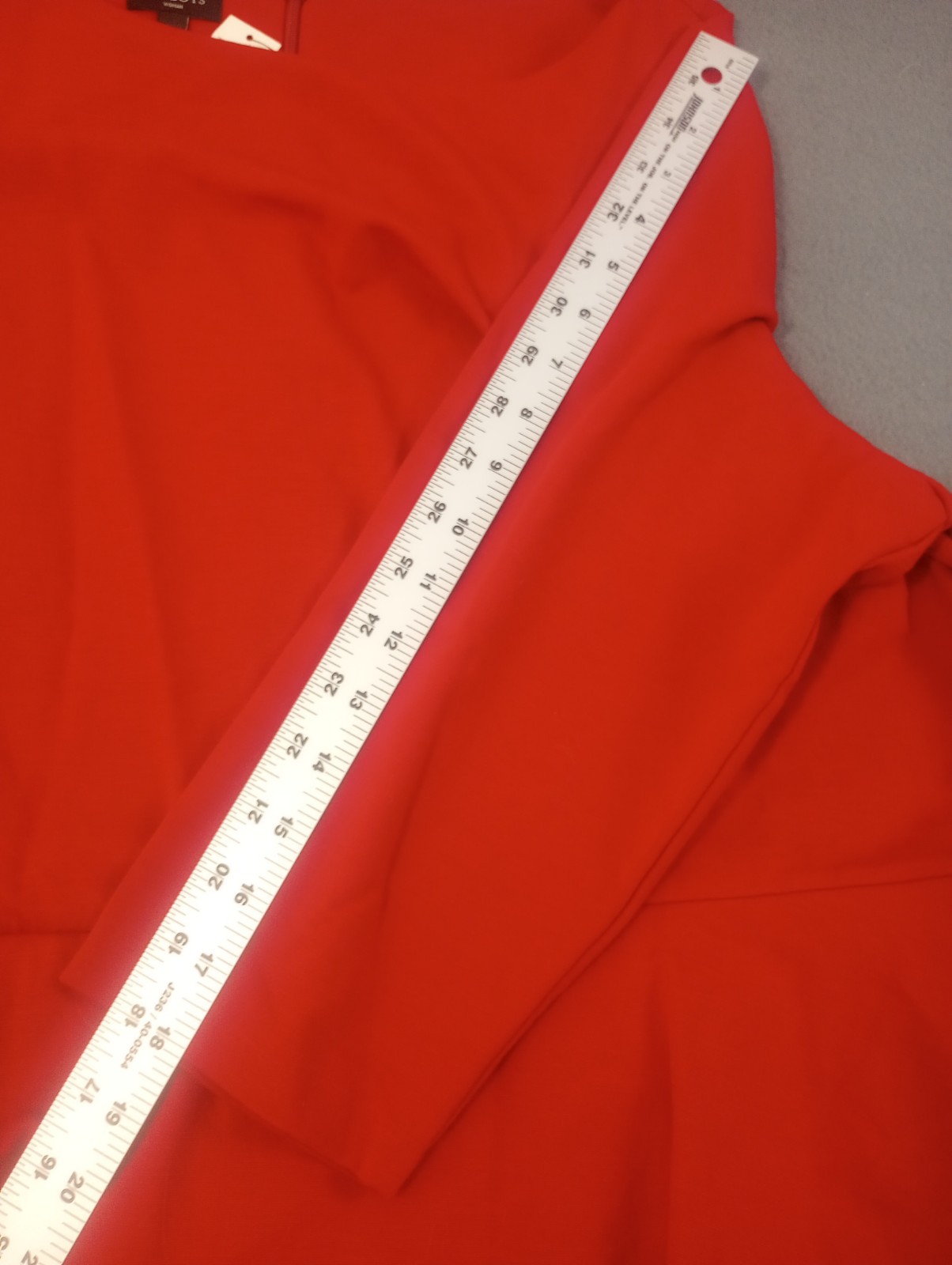 Talbots 18W Red Fitted Ponte Stretch Peplum 3/4 Sleeve Statement Holiday Classic