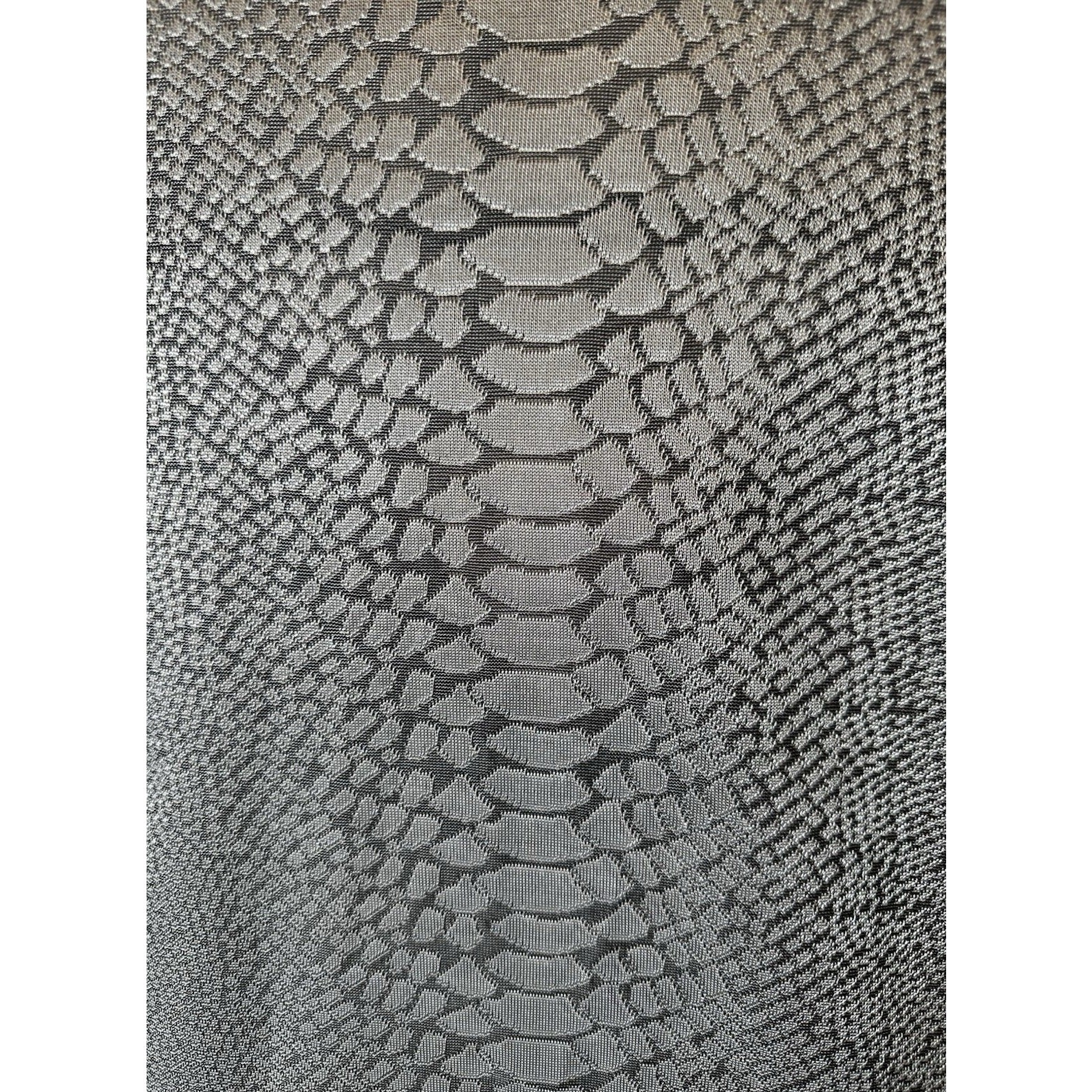 French Connection Silver Wrap Snake Print Cocktail Dress Size 2 | Long Sleeve