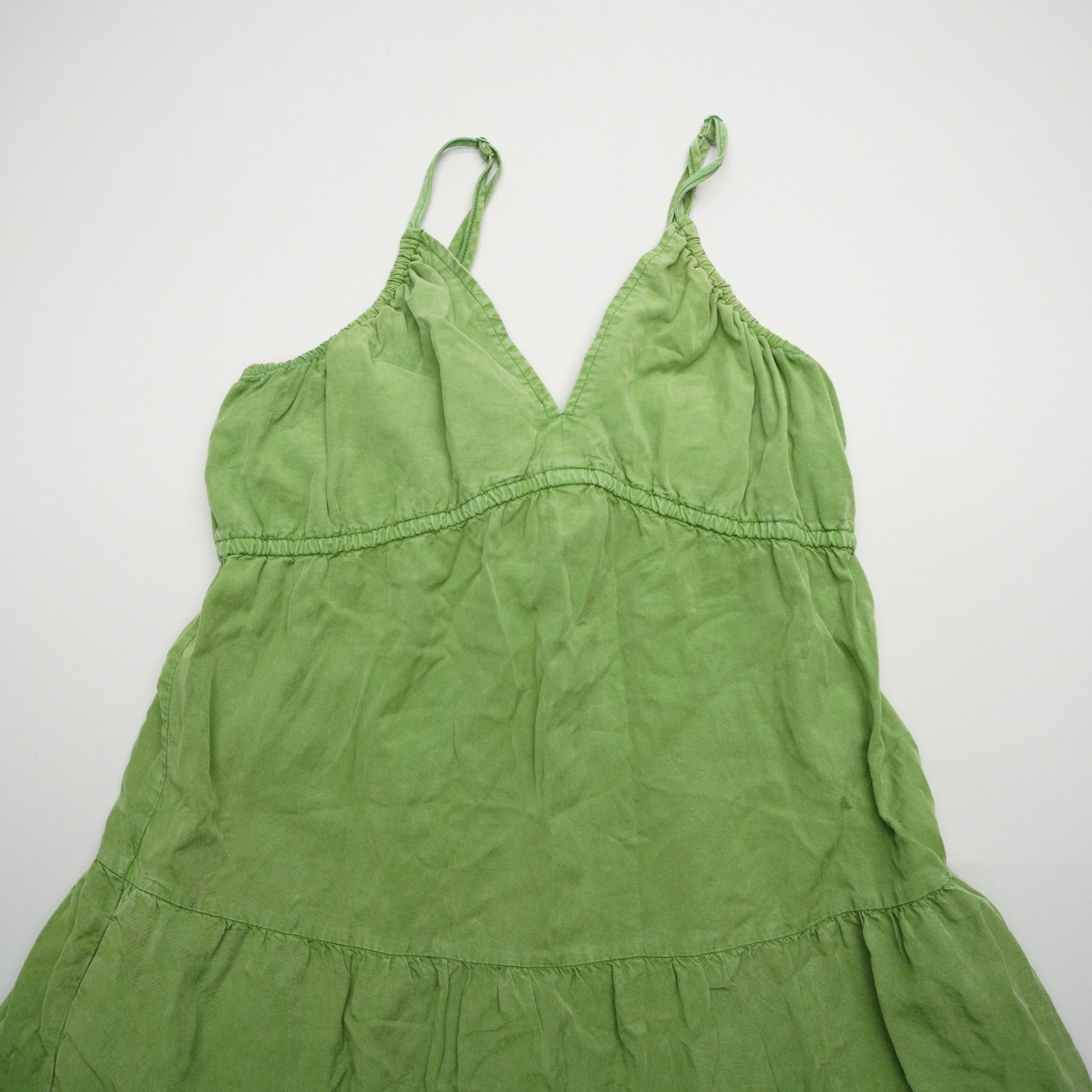 Kut from the Kloth Midi Dress Size Medium Green Boho Tiered Fairy A line Flowy