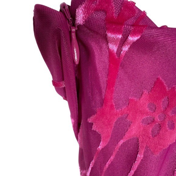 Anthropologie HUTCH One Shoulder Ruched Velvet Midi Dress Pink Sz L retail $198