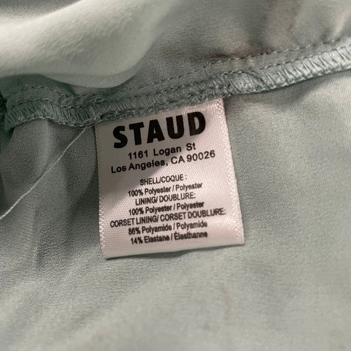 STAUD Casey Sequined Strapless Maxi Dress Women’s Size 8 Mist