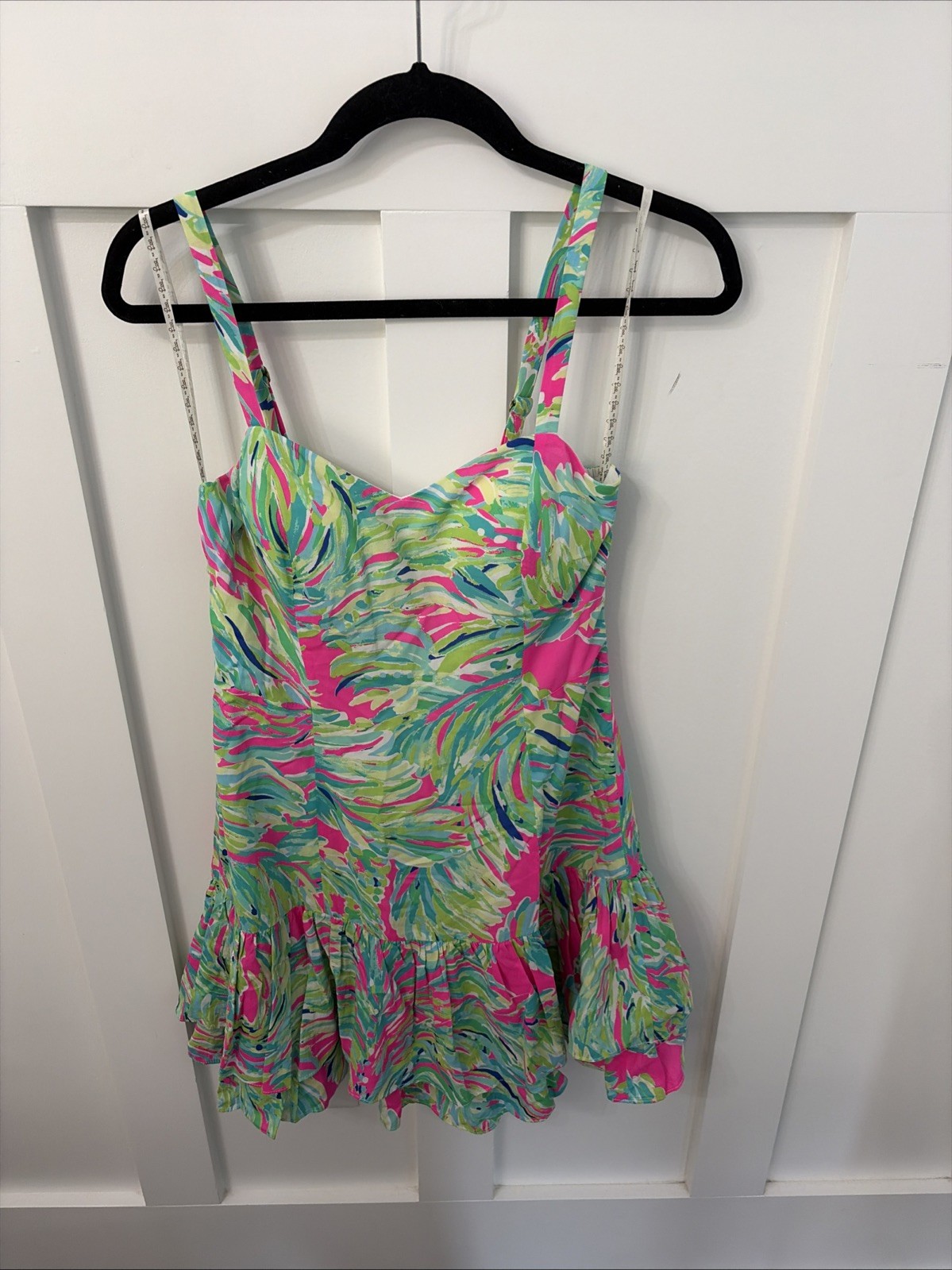 Lilly Pulitzer Morgana Dress-Shady Lady Print-Size 4-built In Bra-lined-colorful