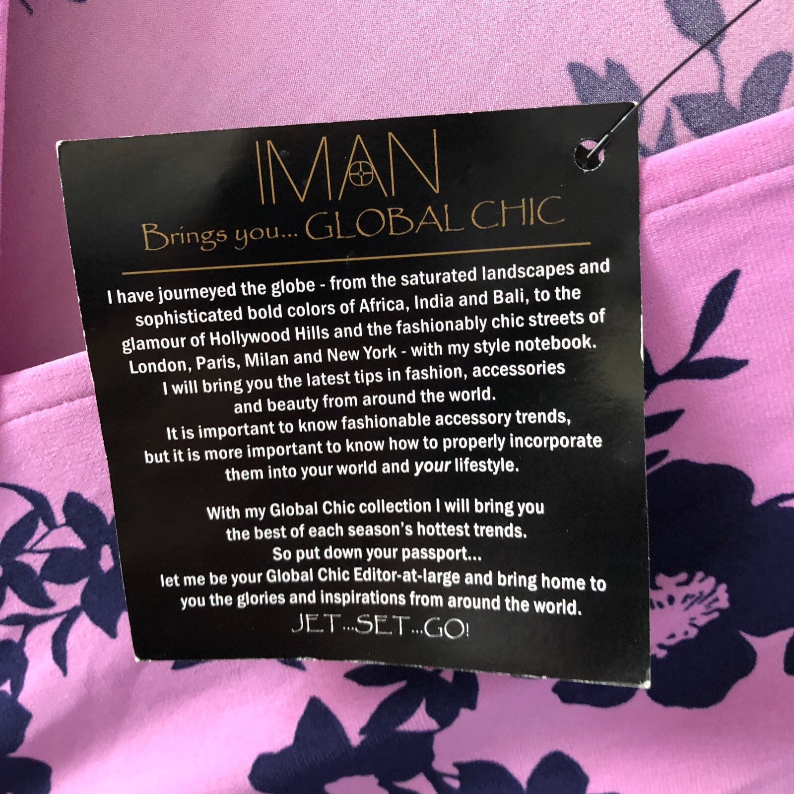 NEW IMAN Global Chic Twist-Front Midi Dress Pink Purple Floral Womens Size L