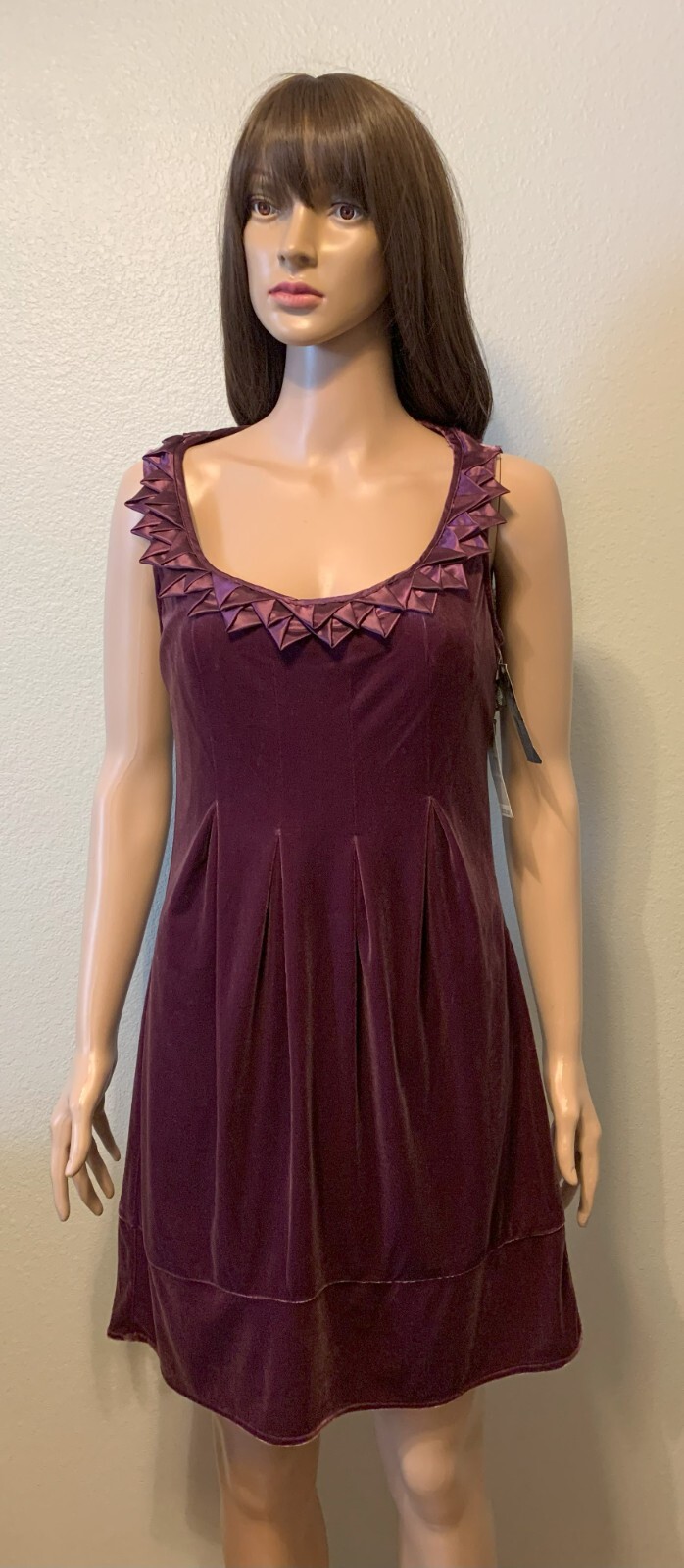 Evening Collection by A.B.S Plum Velvet Dress Size 6
