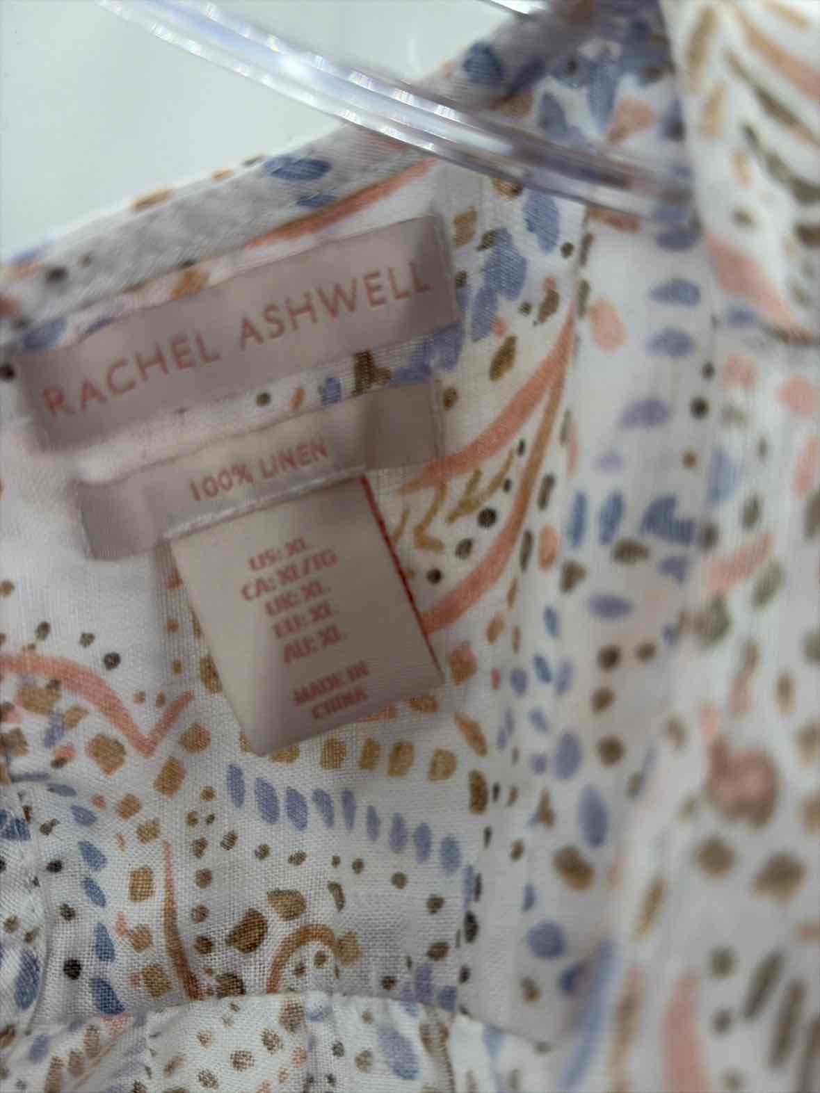 Pre-Owned Rachel Ashwell White Size XL Knee Length Sleeveless Dress