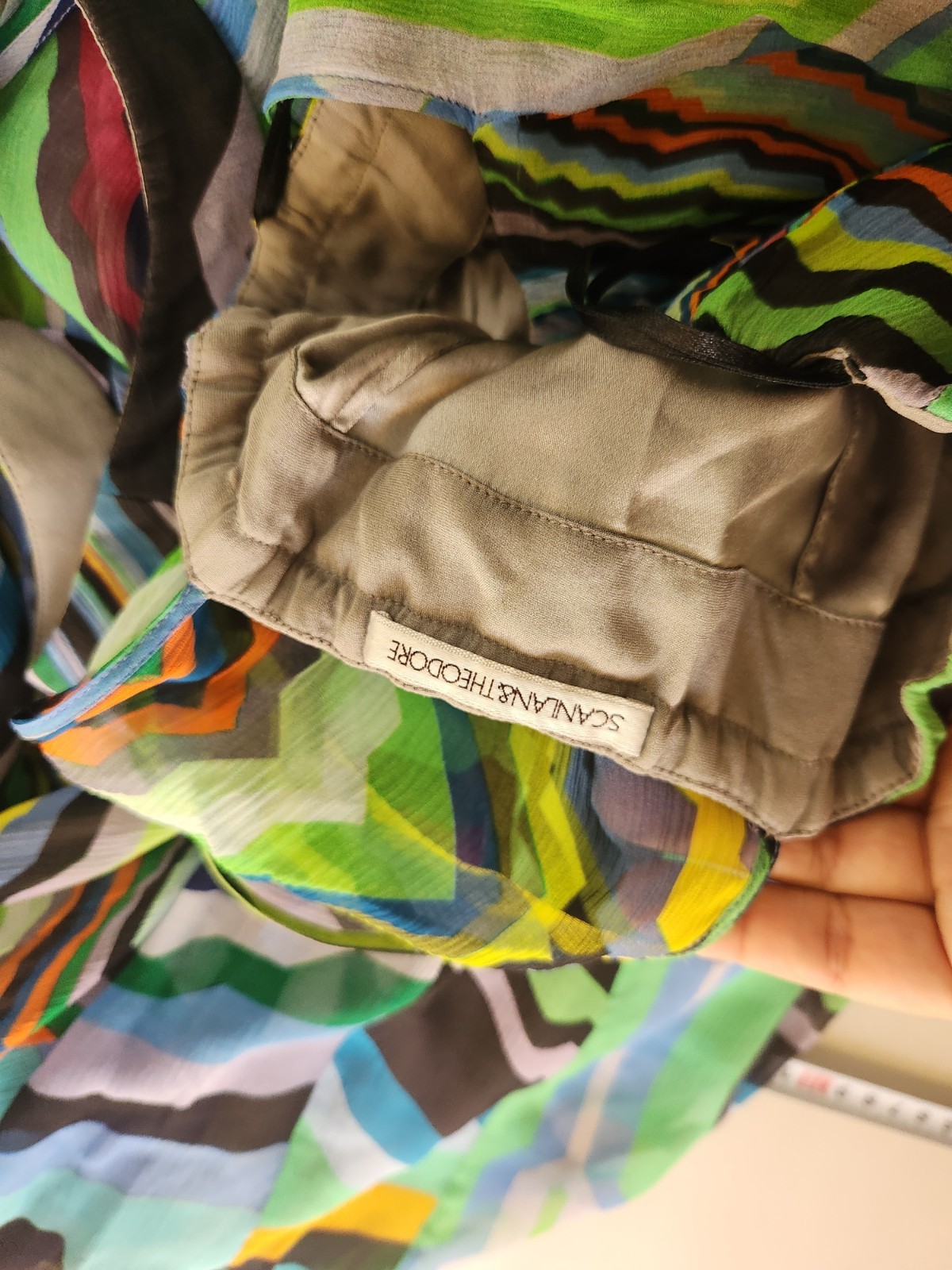 Scanlan Theodore Multicolour Sleeveless Silk Lined Maxi Dress Size 8