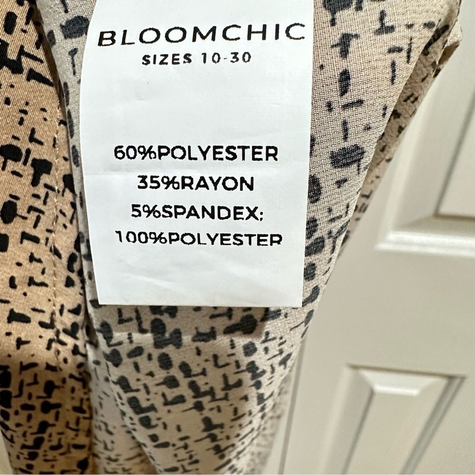 BloomChic Patchwork Pocket Belted Long Sleeve Wrap Bodice Dress Size 14-16 1X