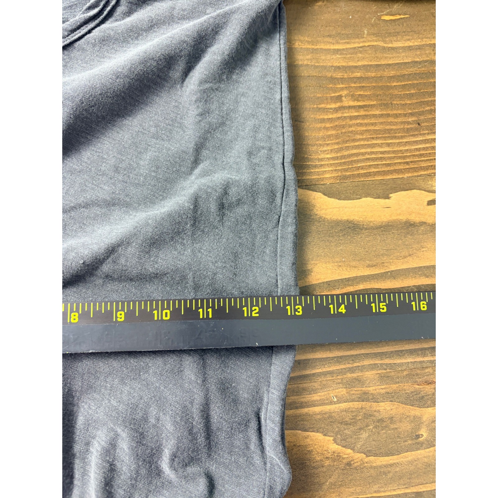 Standard James Perse Mini Dress Womens XS Gray Long Sleeve Slub Knit Ruched USA