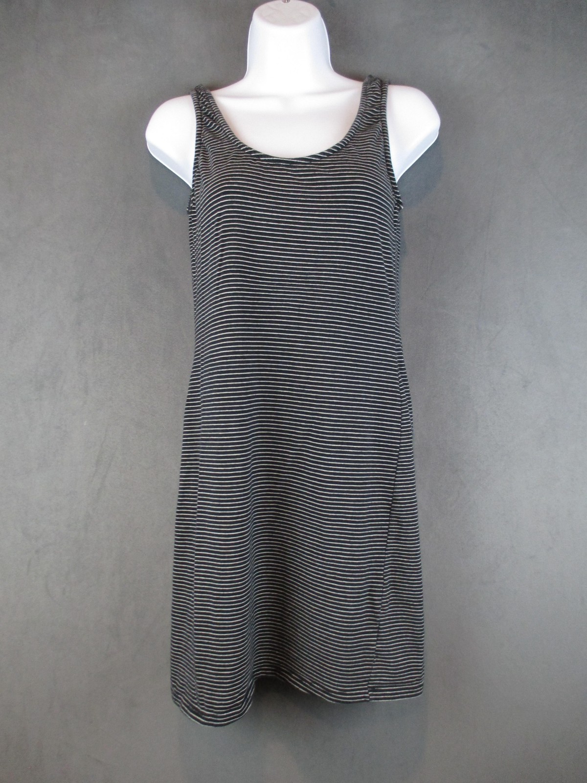 Cotton On Dress Womens Medium Black Stripe Tank Jersey Mini Scoop Neck Casual