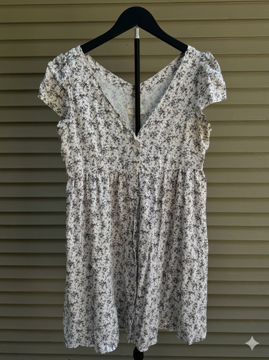 Ralph Lauren Denim & Supply Babydoll Dress Floral boho cottage size medium