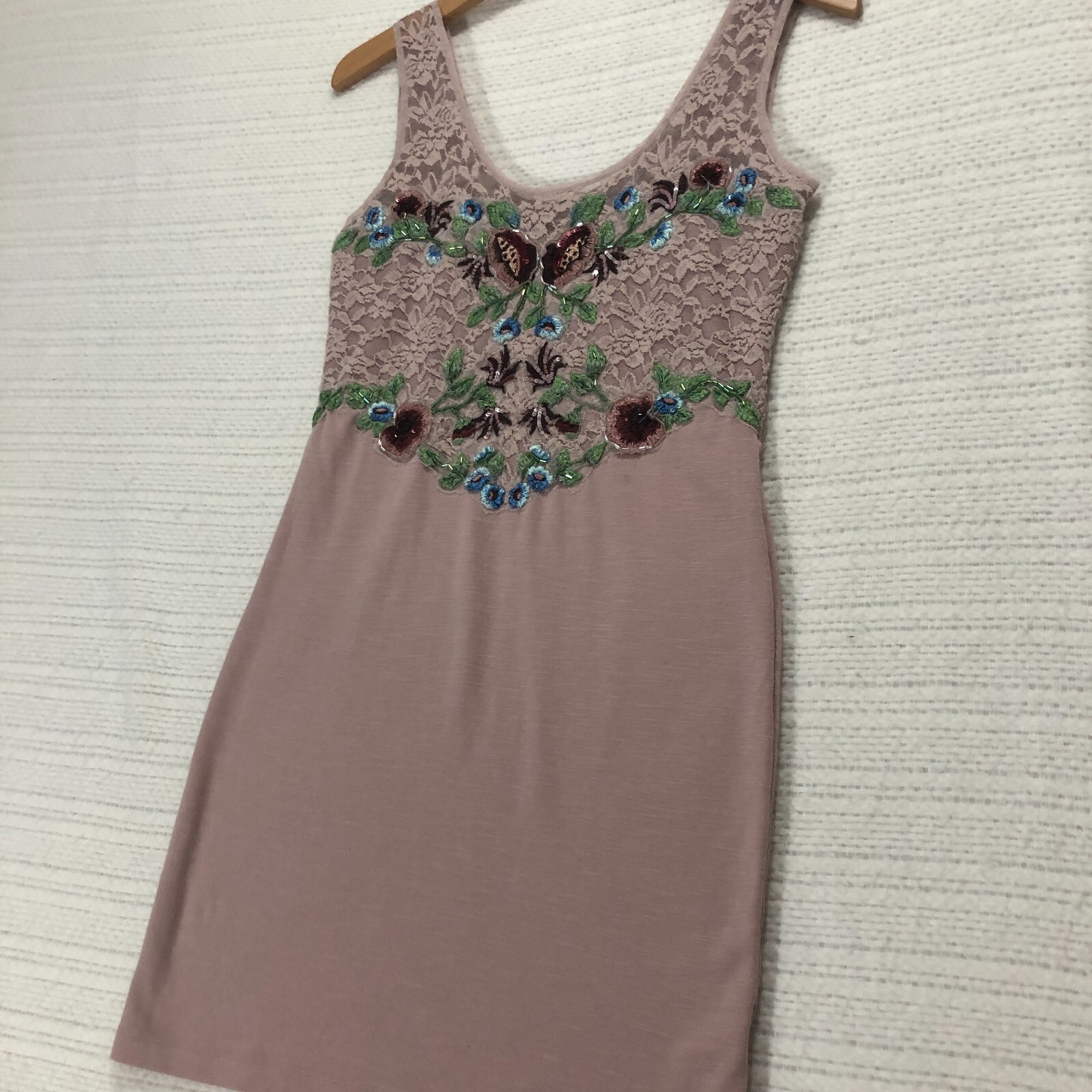 Sleeveless Dress Lace Floral Embroidered Party Cocktail Dress Size Unknown