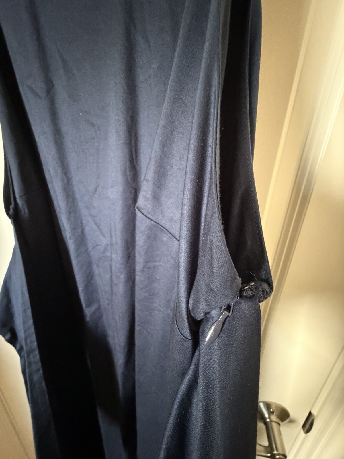 NEW Banana Republic Navy Blue Midi Maxi A-Line Dress Sleeveless Tie Size 18