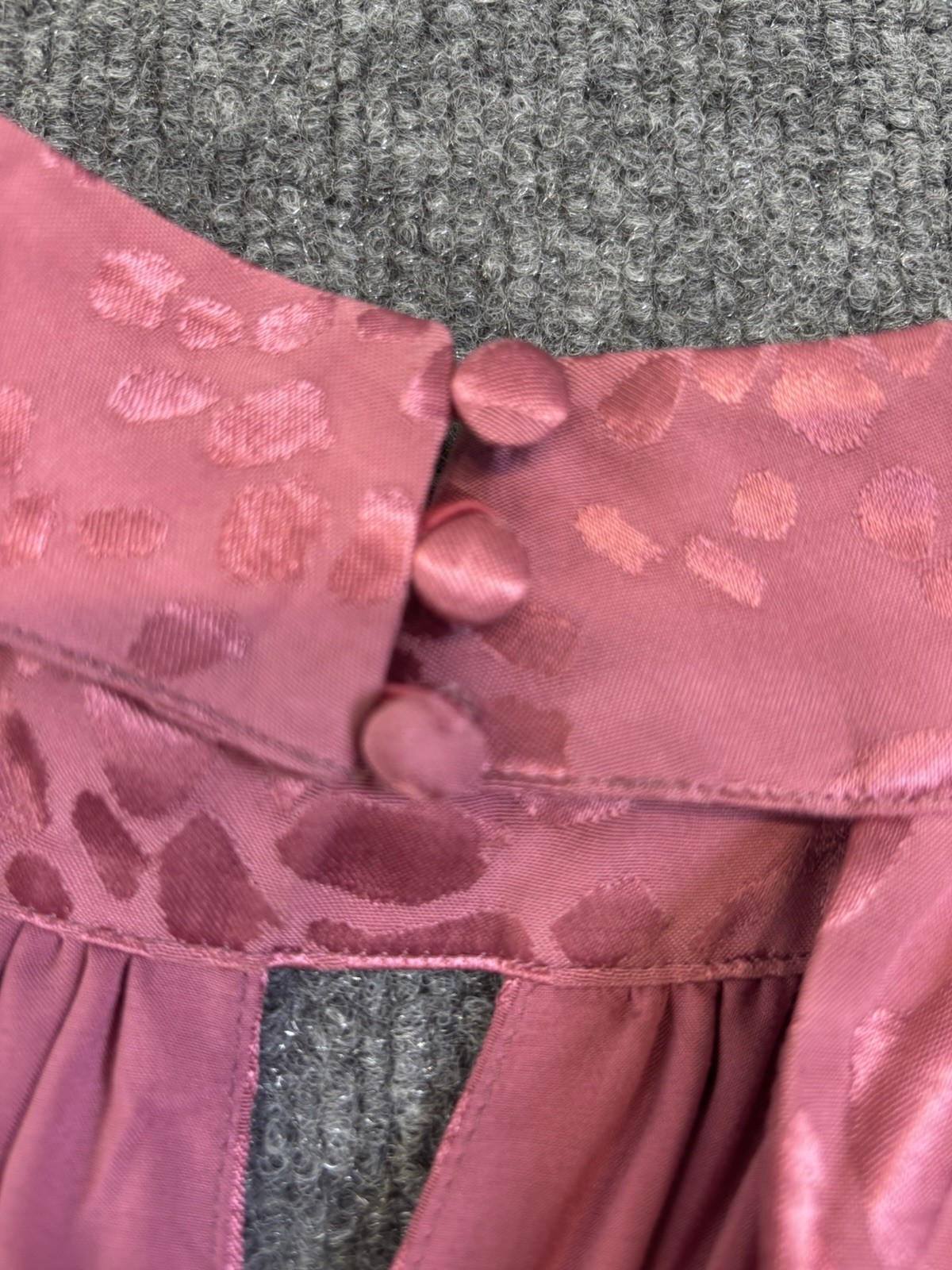 Anthropologie Rose Pink Jacquard Halter Mini Dress Small Keyhole Pockets