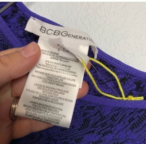 Bcbgeneration Womens One Shoulder Bodycon Mini Dress Blue S NWT