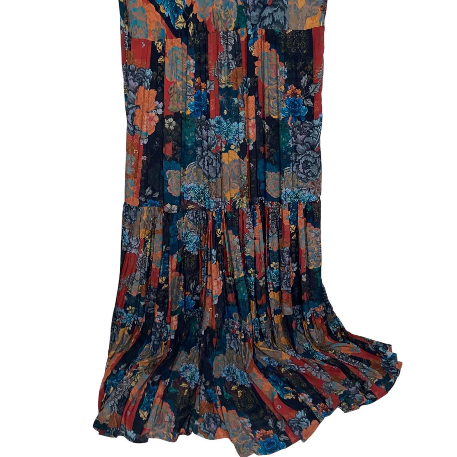 Soft Surroundings Dress Womens Large Tiered Patchwork Cottagecore Boho Mirabelle