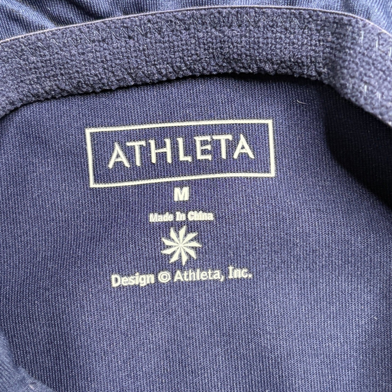Athleta Exercise Dress Womens Medium Navy Blue Racerback Built-in Bra Active