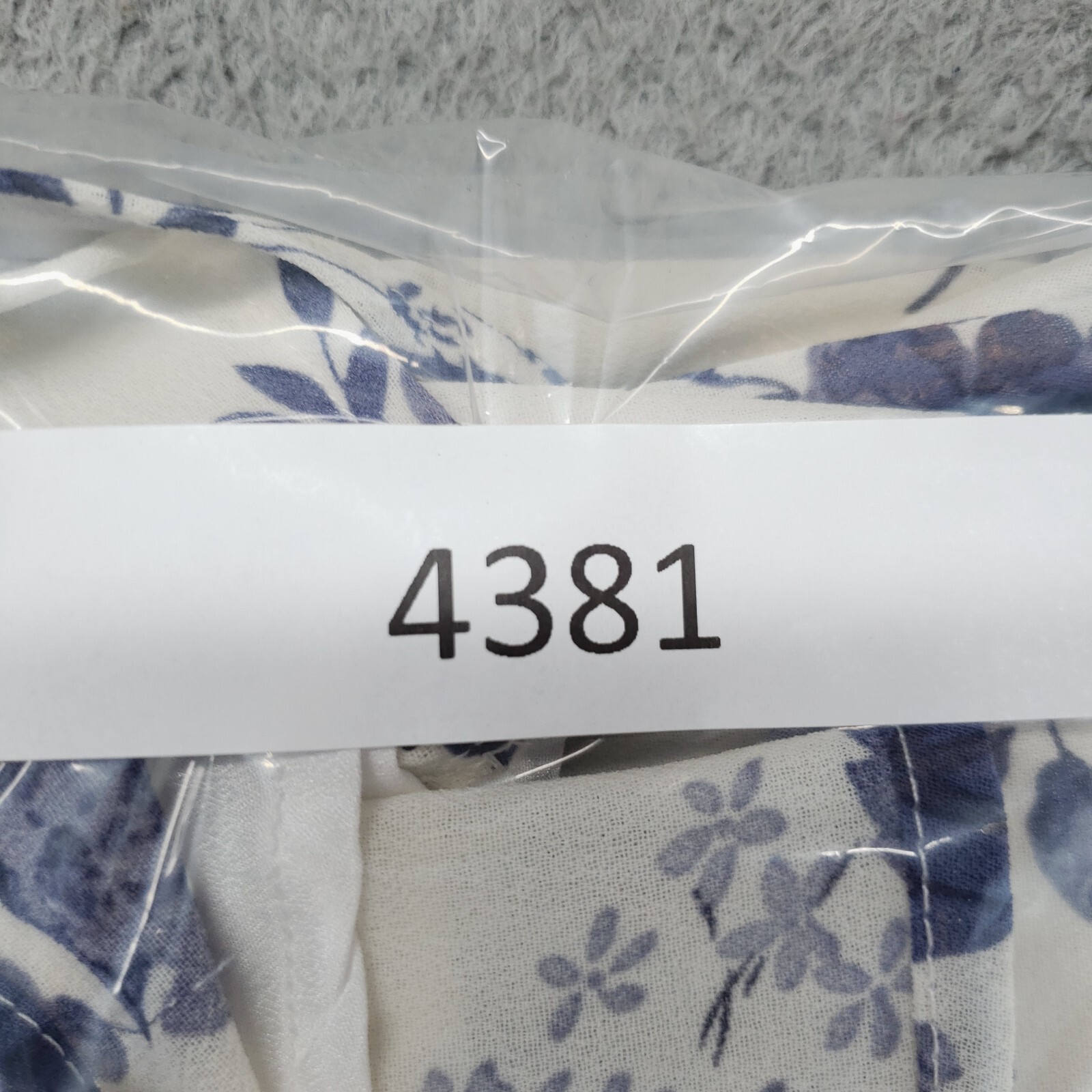 NLW Womens L Floral Pattern Strap Mini Dress Cotton White Blue