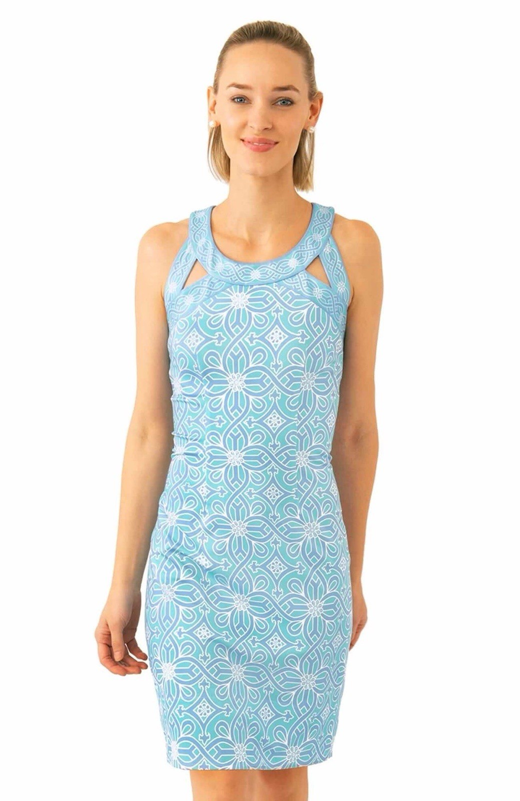 Gretchen Scott Womens Size XS Isosceles Mini Jersey Dress Periwinkle Turquoise