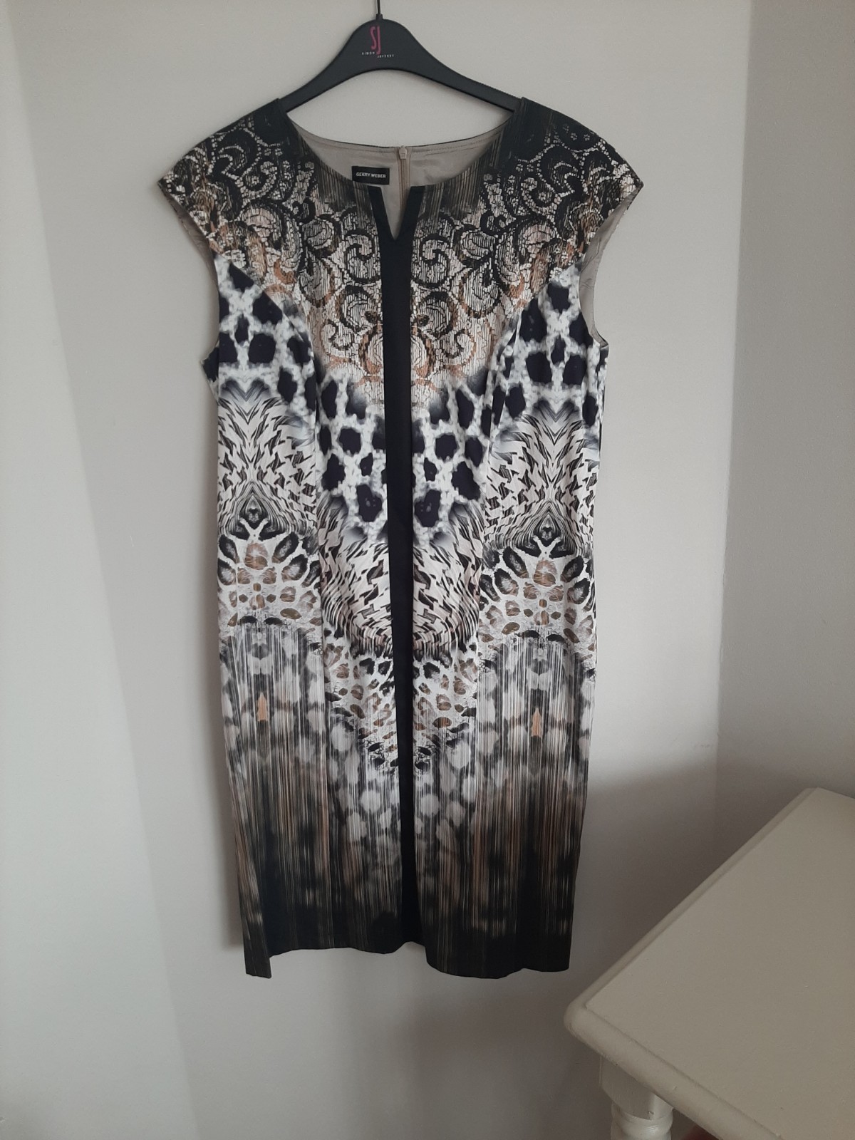 Knee Length Animal Print Leopard Dress Women Size 16