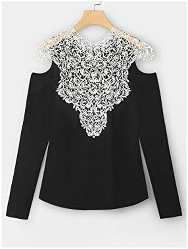 1 Sets (Front/Back) Pink/Red/Black/White Lace Neckline Collar Beautiful Flower L