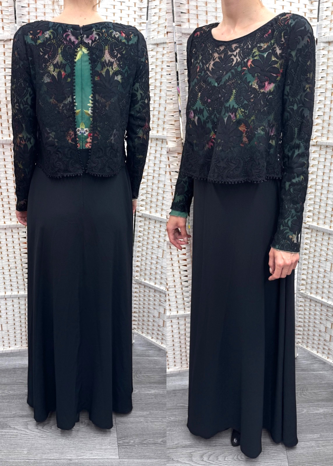 Michal Negrin Elegant Full length Floral dress Size – 38 – NWT