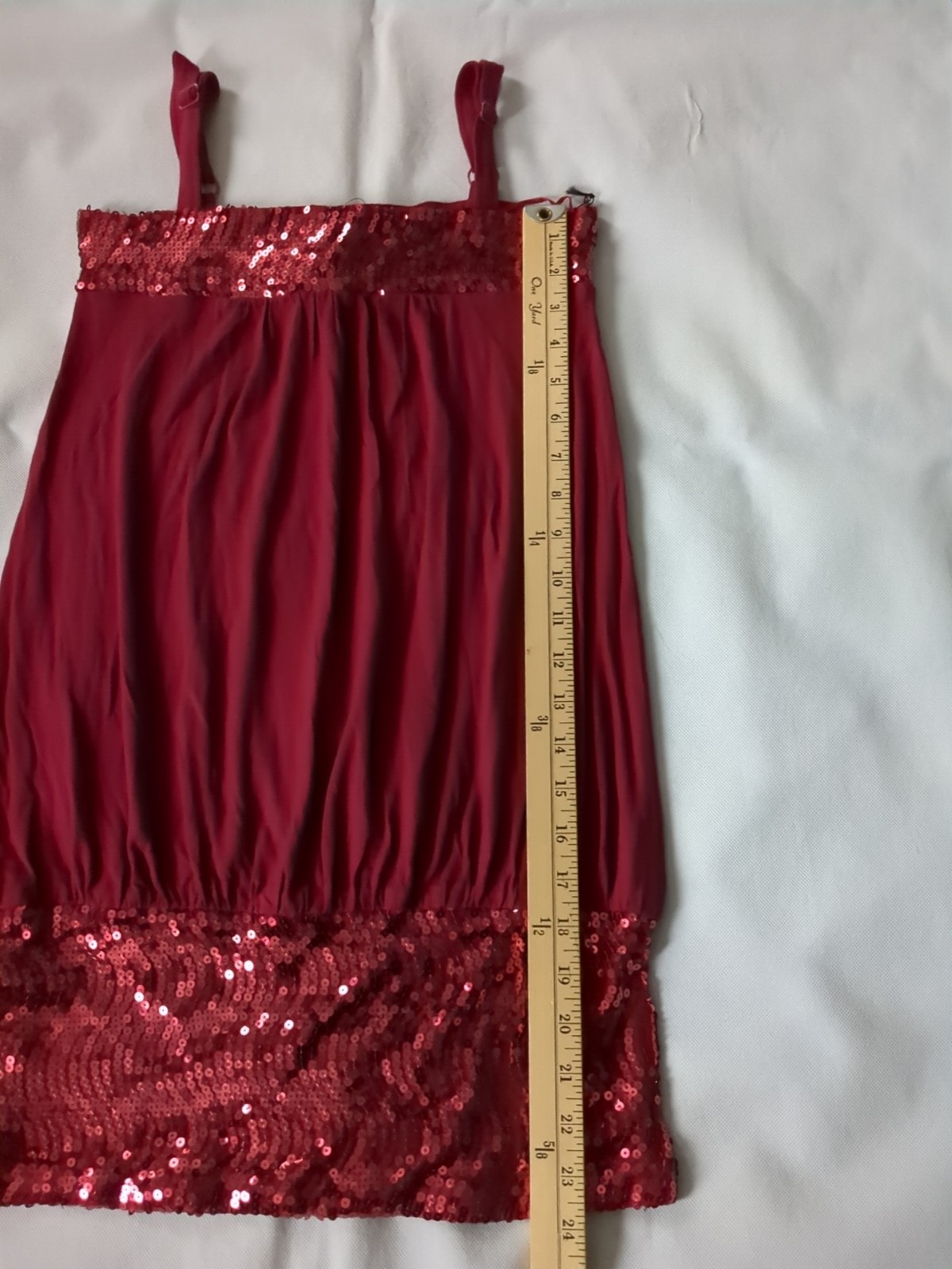 Vertigo Paris Womens Size Small Cocktail Mini Dress/Top Red Sequin Sexy NWT$120