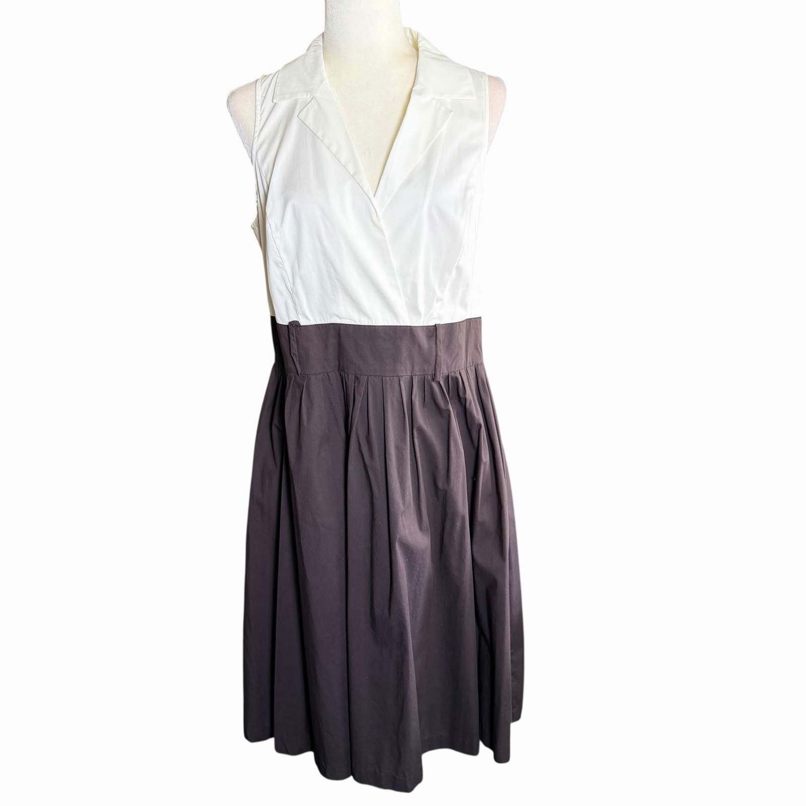 Grace Elements A-line Dress Black White 12 Classic Officesiren Career City NWT