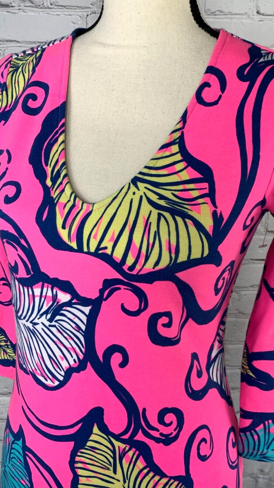 NEW Lilly Pulitzer Clarke Leaves in the Breeze Tropical Terry Cotton Dress Small